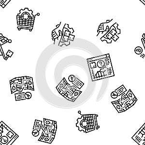 logistics manager warehouse seamless pattern vector