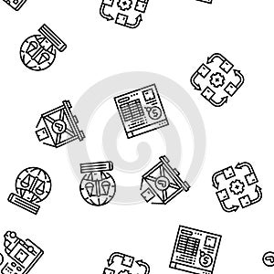 logistics manager warehouse seamless pattern vector