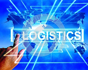 Logistics Map Displays Logistical Coordination and International photo