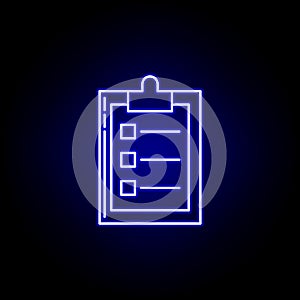 logistics plan line icon in blue neon style. Set of logistics illustration icons. Signs, symbols can be used for web, logo, mobile