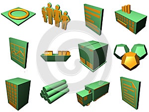 Logistics Process Icons For Supply Chain Diagram