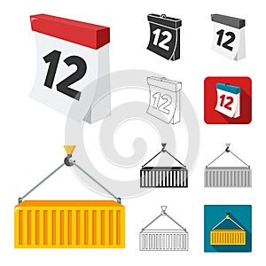 Logistics service cartoon,black,flat,monochrome,outline icons in set collection for design. Logistics and equipment