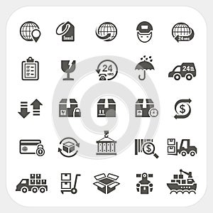 Logistics and Shipping icons set