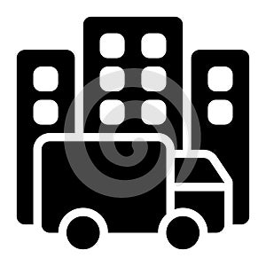 Logistic Company, Logistics, Courier Glyph Solid Icon