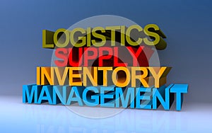 logistics supply inventory management on blue