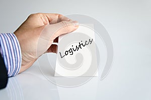 Logistics text concept