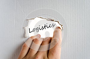 Logistics text concept