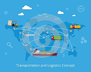 Logistics and transportation concept