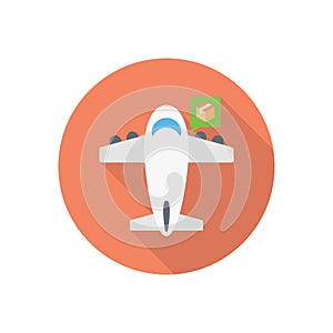 Logistics vector flat colour icon