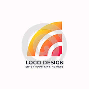 Creative abstract logo vector image for business