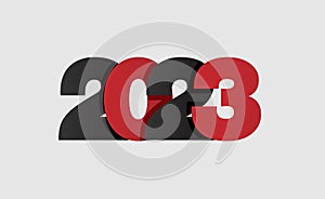 Logo 2023 happy new year modern design graphic elements,