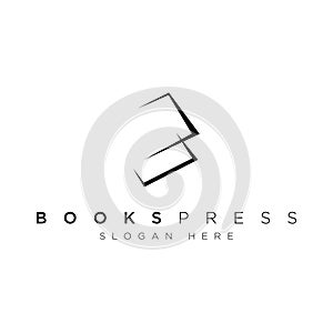 abstract books press Logo with sophisticate style photo