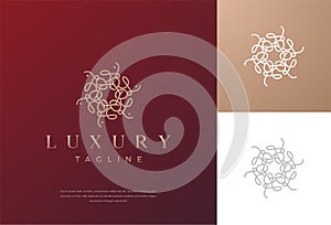 mandala flower swirl logo icon