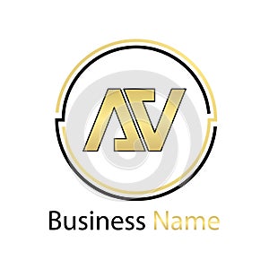 Logo AA Business Letter Logo Design With Simple style