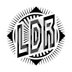 The logo is the abbreviation of LDR long distance relationship. photo