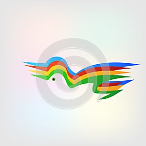 Logo abstract colorful bird background vector design