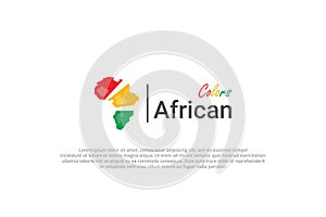 logo african colors diversity culture map shape continent