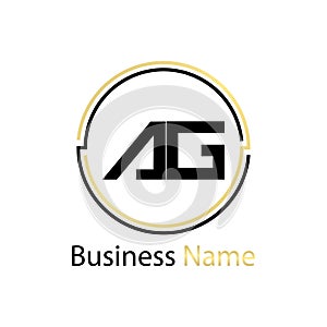 Logo AG Business Letter Logo Design With Simple style photo
