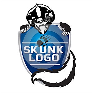 Skunk logo, company logo design idea, vector illustration photo