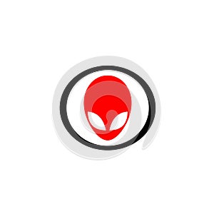 Alien head icon logo vector design
