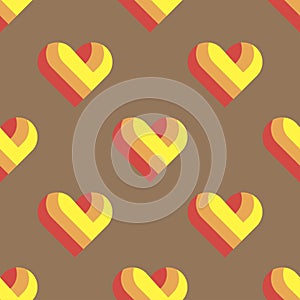 Logo art hearts love seamless background pattern