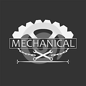 Logo Badge Mechanical Modern Vintage Style