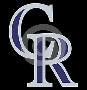 The logo of the baseball club `Colorado Rockies`. USA.