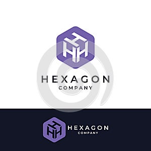 Logo box hexagon or cube and technology hexagon logo creative simple logo.By using modern template vector illustration editing