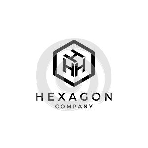 Logo box hexagon or cube and technology hexagon logo creative simple logo.By using modern template vector illustration editing