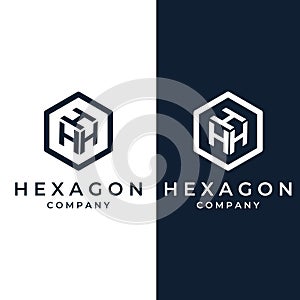 Logo box hexagon or cube and technology hexagon logo creative simple logo.By using modern template vector illustration editing