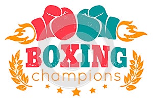 Logo for a boxing with two gloves