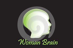 Logo brain woman mental health vector image