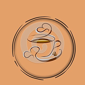 Logo brand bisnis example drink coffe photo