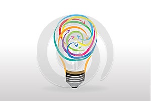 Logo bulb light creative ideas