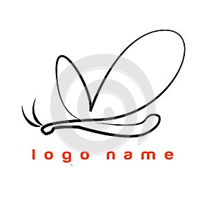 Logo Buterfly on line - Template Logo for company or store optcal