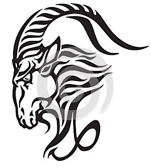 Logo of capricorn zodiac sign