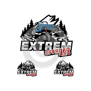 Extrem offroad logo vector