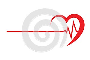 Logo for a cardio clinic vector illustration