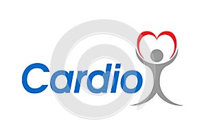 Logo for a cardio clinic vector illustration