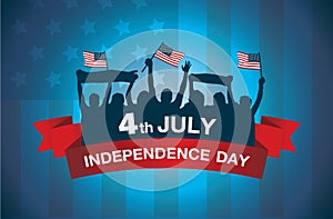 Logo celebrate 4 July independence day