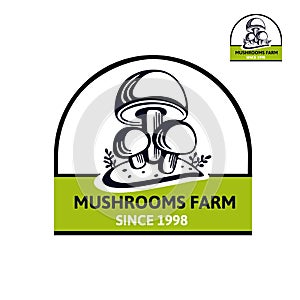 Logo with Champignon Mushroom