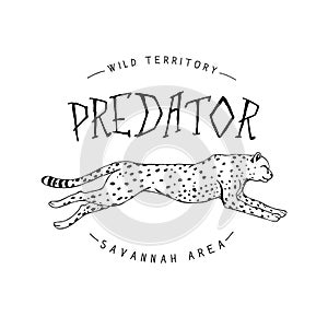 Logo with cheetah