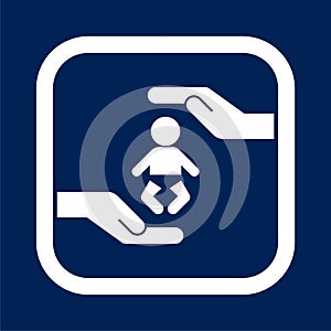 Logo of child care, motherhood and childbearing - Illustration