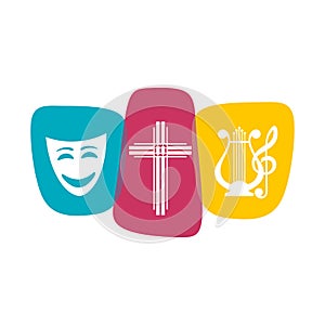 Logo of the Christian creative team performing theatrical productions, poems, musicals.