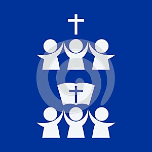 Logo of the church and ministry. Believers in the Lord Jesus Christ are united by faith. photo