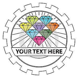 logo of colorfull diamonds