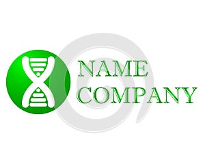 Logo for the company, biotechnology, medicine, DNA.