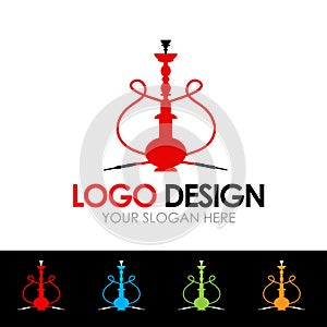 Hookah Logo Design Template