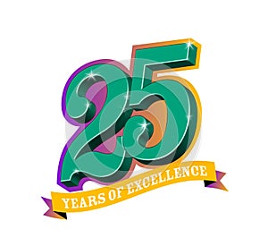 Logo design for 25 years of excellence