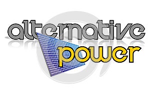 Logo design. Alternative power sign, solar panel